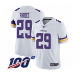 Men's Minnesota Vikings #29 Xavier Rhodes White Vapor Untouchable Limited Player 100th Season Football Jersey