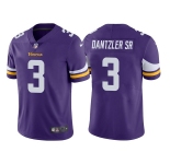 Men's Minnesota Vikings #3 Cameron Dantzler Purple Vapor Untouchable Stitched Jersey