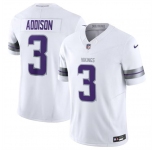 Men's Minnesota Vikings #3 Jordan Addison White F.U.S.E. Winter Warrior Limited Football Stitched Jersey