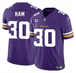 Men's Minnesota Vikings #30 C.J. Ham Purple 2024 F.U.S.E. With 4-Star C Patch Vapor Untouchable Limited Stitched Jersey