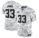 Men's Minnesota Vikings #33 Aaron Jones 2024 F.U.S.E Arctic Camo Salute To Service Limited Stitched Football Jersey