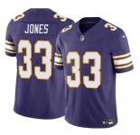 Men's Minnesota Vikings #33 Aaron Jones Purple F.U.S.E. Vapor Untouchable Throwback Limited Football Stitched Jersey