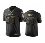 Men's Minnesota Vikings #33 Dalvin Cook Black Golden Edition Limited Stitched Football Jersey