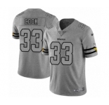 Men's Minnesota Vikings #33 Dalvin Cook Limited Gray Team Logo Gridiron Football Jersey