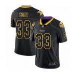 Men's Minnesota Vikings #33 Dalvin Cook Limited Rush Lights Out Black Football Jersey
