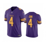 Men's Minnesota Vikings #4 Dalvin Cook Purple 2023 F.U.S.E. Color Rush Stitched Jersey