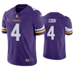 Men's Minnesota Vikings #4 Dalvin Cook Purple Vapor Untouchable Stitched Jersey