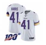 Men's Minnesota Vikings #41 Anthony Harris White Vapor Untouchable Limited Player 100th Season Football Jersey