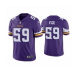 Men's Minnesota Vikings #59 Nick Vigil Purple Vapor Untouchable Limited Stitched Jersey