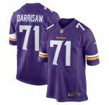 Men's Minnesota Vikings #71 Christian Darrisaw Nike Purple 2021 NFL Draft First Round Pick Game Jersey