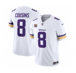 Men's Minnesota Vikings #8 Kirk Cousins White 2023 F.U.S.E. With 4-Star C Patch Vapor Untouchable Limited Football Stitched Jersey