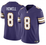 Men's Minnesota Vikings #8 Sam Howell Purple 2023 F.U.S.E. Throwback Vapor Untouchable Limited Football Stitched Jersey