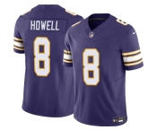 Men's Minnesota Vikings #8 Sam Howell Purple 2023 F.U.S.E. Throwback Vapor Untouchable Limited Football Stitched Jersey