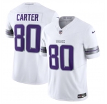 Men's Minnesota Vikings #80 Cris Carter White F.U.S.E. Winter Warrior Limited Football Stitched Jersey