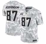 Men's Minnesota Vikings #87 T.J. Hockenson 2024 F.U.S.E Arctic Camo Salute To Service Limited Stitched Football Jersey