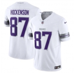 Men's Minnesota Vikings #87 T.J. Hockenson White F.U.S.E. Winter Warrior Limited Football Stitched Jersey