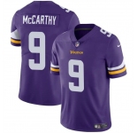 Men's Minnesota Vikings #9 J.J. McCarthy Purple 2024 Draft Vapor Untouchable Limited Football Stitched Jersey