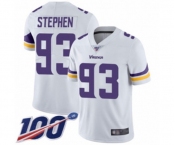 Men's Minnesota Vikings #93 Shamar Stephen White Vapor Untouchable Limited Player 100th Season Football Jersey