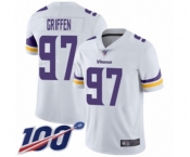 Men's Minnesota Vikings #97 Everson Griffen White Vapor Untouchable Limited Player 100th Season Football Jersey