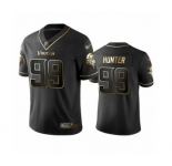 Men's Minnesota Vikings #99 Danielle Hunter Limited Black Golden Edition Football Jersey