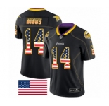 Men's Nike Minnesota Vikings #14 Stefon Diggs Limited Black Rush USA Flag NFL Jersey