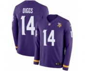 Men's Nike Minnesota Vikings #14 Stefon Diggs Limited Purple Therma Long Sleeve NFL Jersey