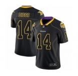 Men's Nike Minnesota Vikings #14 Stefon Diggs Limited Rush Lights Out Black NFL Jersey