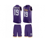 Men's Nike Minnesota Vikings #19 Adam Thielen Limited Purple Tank Top Suit NFL Jersey