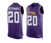 Men's Nike Minnesota Vikings #20 Mackensie Alexander Limited Purple Player Name & Number Tank Top NFL Jersey