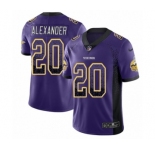 Men's Nike Minnesota Vikings #20 Mackensie Alexander Limited Purple Rush Drift Fashion NFL Jersey