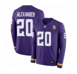 Men's Nike Minnesota Vikings #20 Mackensie Alexander Limited Purple Therma Long Sleeve NFL Jersey