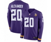 Men's Nike Minnesota Vikings #20 Mackensie Alexander Limited Purple Therma Long Sleeve NFL Jersey