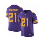 Men's Nike Minnesota Vikings #21 Jerick McKinnon Limited Purple Rush NFL Jersey