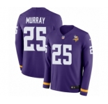 Men's Nike Minnesota Vikings #25 Latavius Murray Limited Purple Therma Long Sleeve NFL Jersey