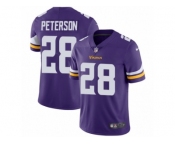 Men's Nike Minnesota Vikings #28 Adrian Peterson Vapor Untouchable Limited Purple Team Color NFL Jersey