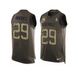 Men's Nike Minnesota Vikings #29 Xavier Rhodes Limited Green Salute to Service Tank Top NFL Jersey