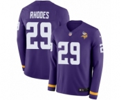 Men's Nike Minnesota Vikings #29 Xavier Rhodes Limited Purple Therma Long Sleeve NFL Jersey