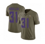 Men's Nike Minnesota Vikings #31 Ameer Abdullah Limited Olive 2017 Salute to Service NFL Jersey