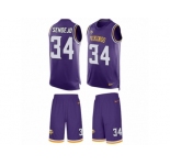 Men's Nike Minnesota Vikings #34 Andrew Sendejo Limited Purple Tank Top Suit NFL Jersey