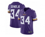 Men's Nike Minnesota Vikings #34 Andrew Sendejo Vapor Untouchable Limited Purple Team Color NFL Jersey