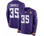 Men's Nike Minnesota Vikings #35 Marcus Sherels Limited Purple Therma Long Sleeve NFL Jersey