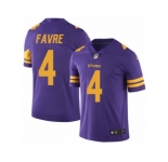 Men's Nike Minnesota Vikings #4 Brett Favre Limited Purple Rush NFL Jersey
