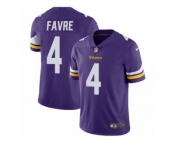 Men's Nike Minnesota Vikings #4 Brett Favre Vapor Untouchable Limited Purple Team Color NFL Jersey