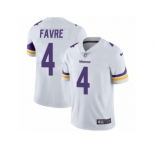 Men's Nike Minnesota Vikings #4 Brett Favre Vapor Untouchable Limited White NFL Jersey