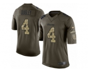 Men's Nike Minnesota Vikings #4 Ryan Quigley Limited Green Salute to Service NFL Jersey