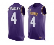 Men's Nike Minnesota Vikings #4 Ryan Quigley Limited Purple Player Name & Number Tank Top NFL Jersey