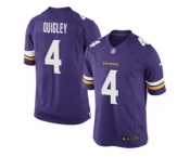 Men's Nike Minnesota Vikings #4 Ryan Quigley Limited Purple Team Color NFL Jersey