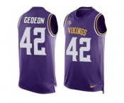 Men's Nike Minnesota Vikings #42 Ben Gedeon Limited Purple Player Name & Number Tank Top NFL Jersey