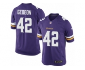 Men's Nike Minnesota Vikings #42 Ben Gedeon Limited Purple Team Color NFL Jersey