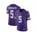 Men's Nike Minnesota Vikings #5 Teddy Bridgewater Vapor Untouchable Limited Purple Team Color NFL Jersey